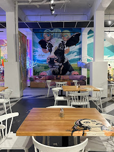 100% HP vegan restaurant interior