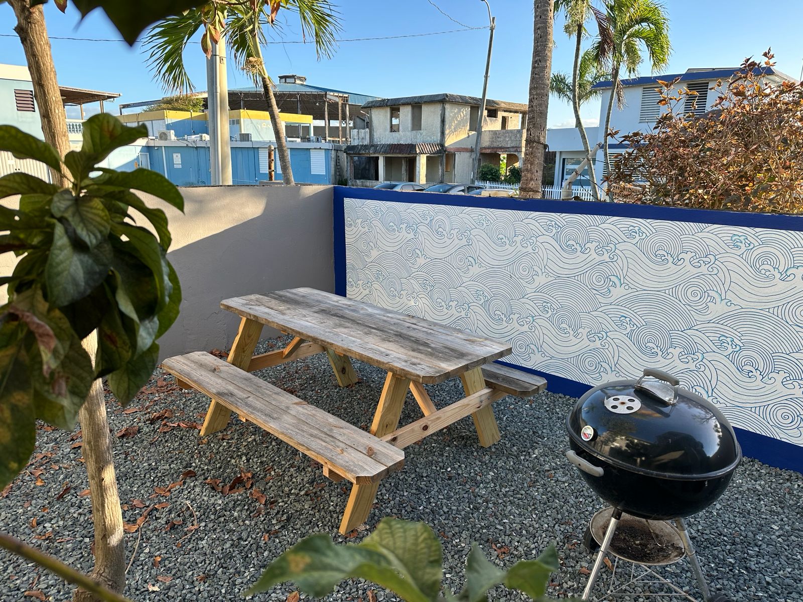 Outdoor patio and exterior of Casa Damisela